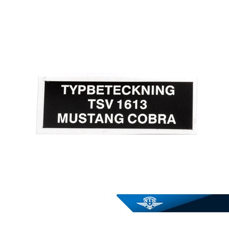 Typeskilt Mustang Cobra