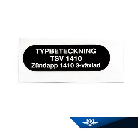 Typeskilt KS50 Sport/529