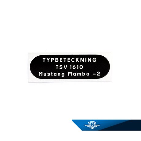 Typeskilt Mustang Mamba-2