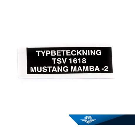 Typeskilt Mustang Mamba-2