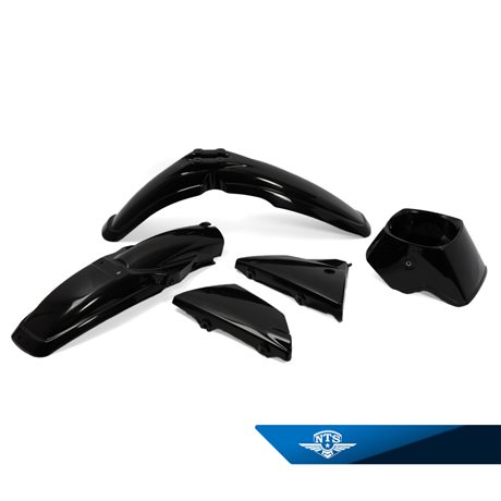 Kåpe og skjermsett NTS for Yamaha DT50/80MX, Sort