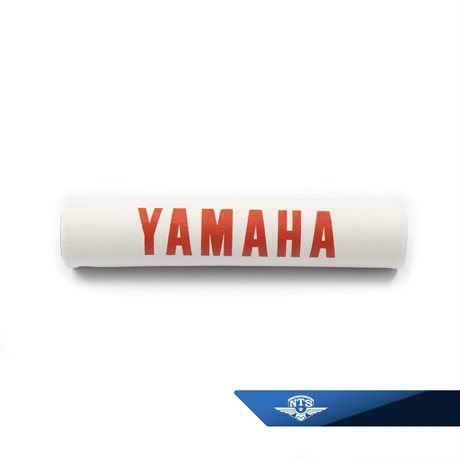 Styrebeskyttelse, hvit/rød NTS for Yamaha DT50