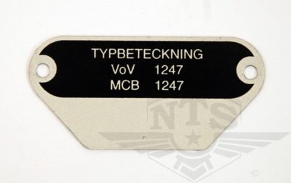 Typeskilt MCB 1247