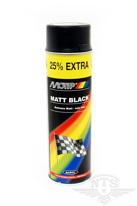 Sprylakk, Mattsvart Uni. (500ml)