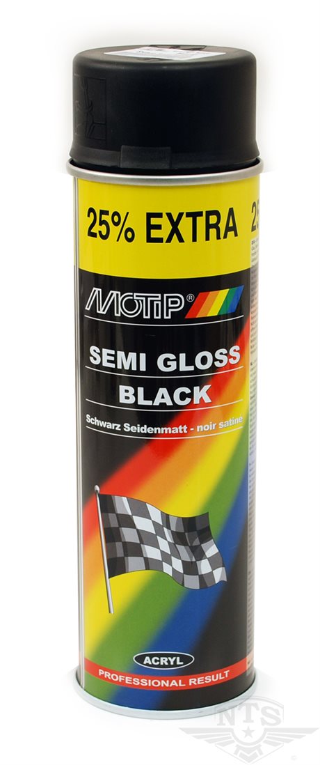 Spraylakk, Svart silkematt Uni. (500ml)