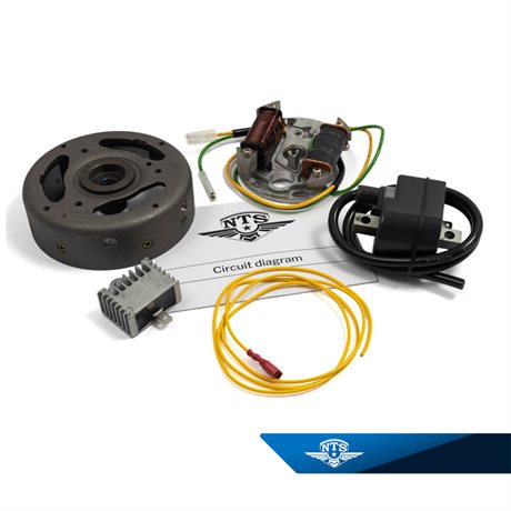 Svinghjulsmagnet NTS 12V-43W Elektronisk for Puch, Sachs, Zündapp m.fl.
