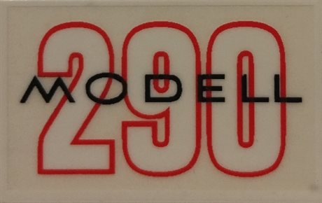 Dekal "MODELL 290" transparent