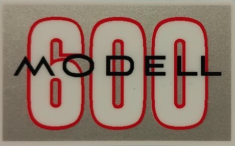 Dekal "600" sølv