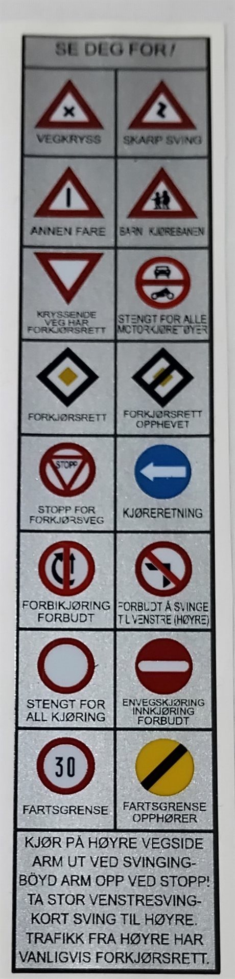 Tankdekal sølv